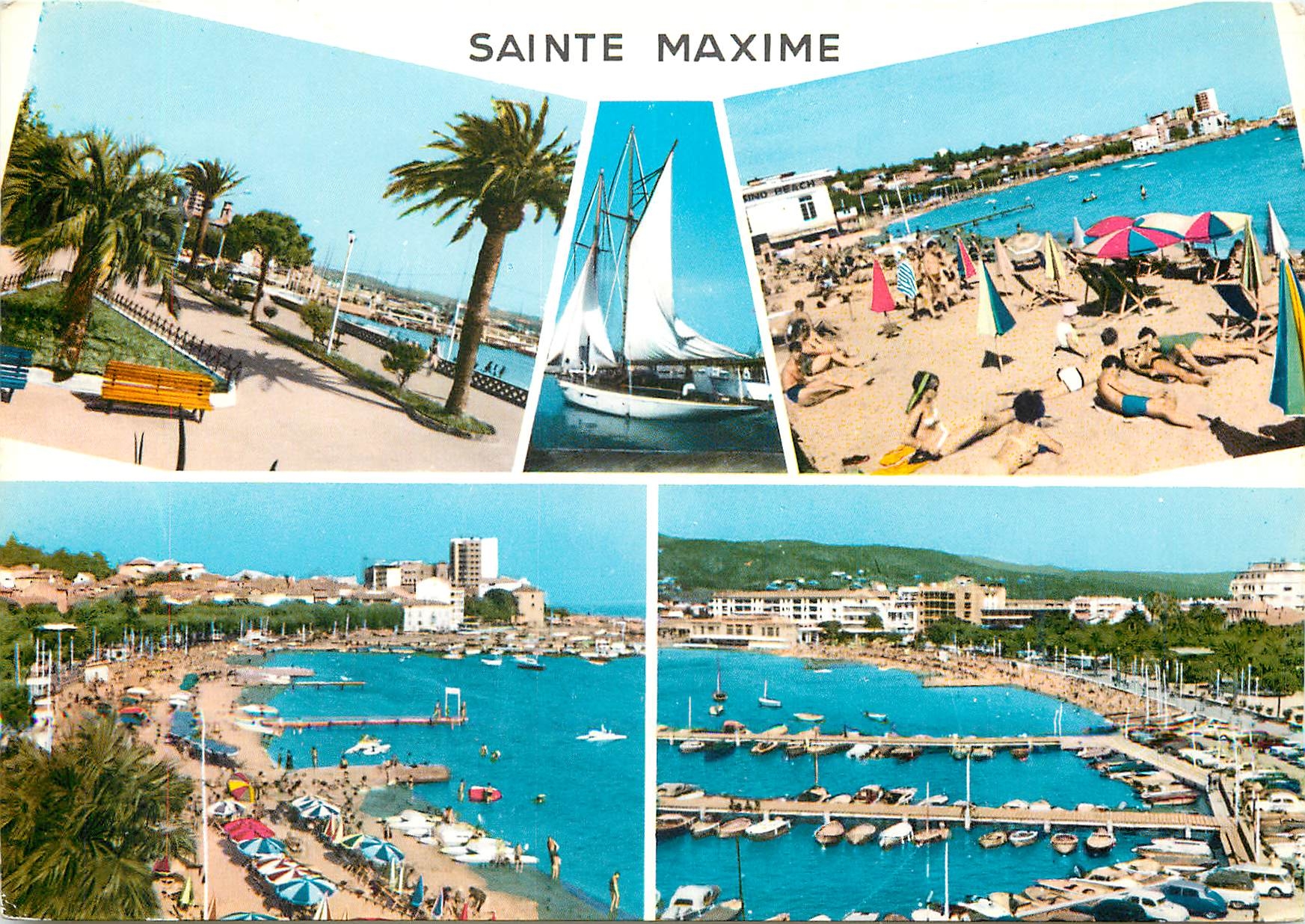 Sainte-Maxime — vue panoramique du port et de la plage — Éditions S.E.P.T. n°66/134