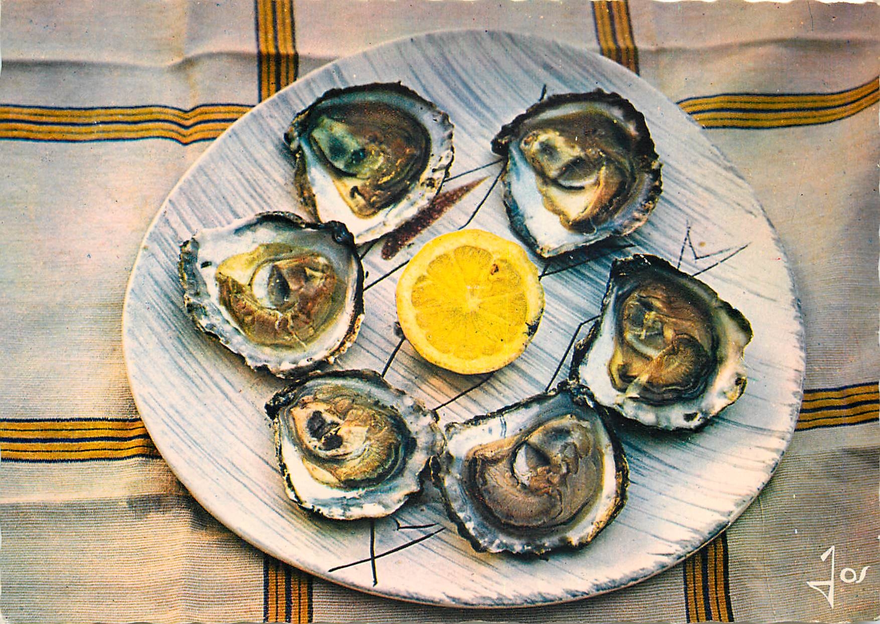 CPM Gastronomie Bretonne Plat d'Huitres 