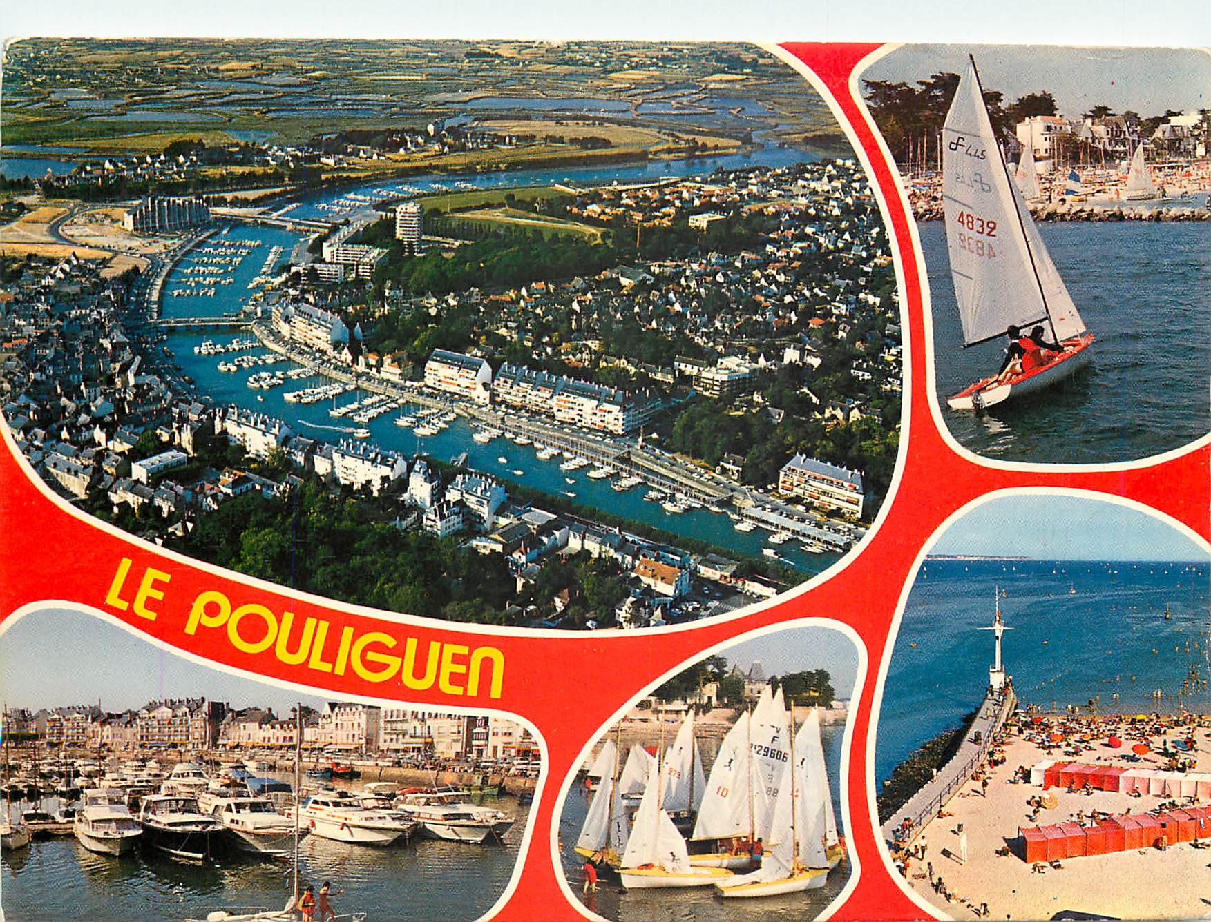 CPM La Cote d'Armour Le Pouliguen Le port de plaisance et la plage 