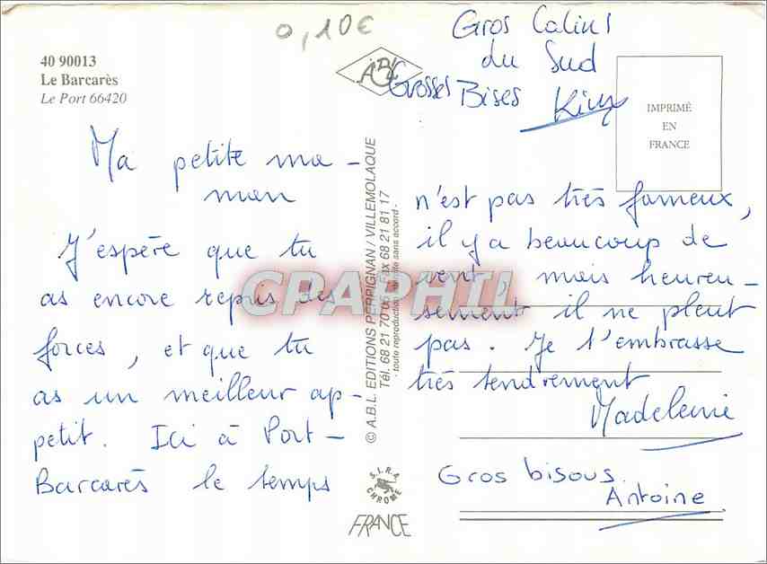CPM Le Barcares Le Port  — Rückseite