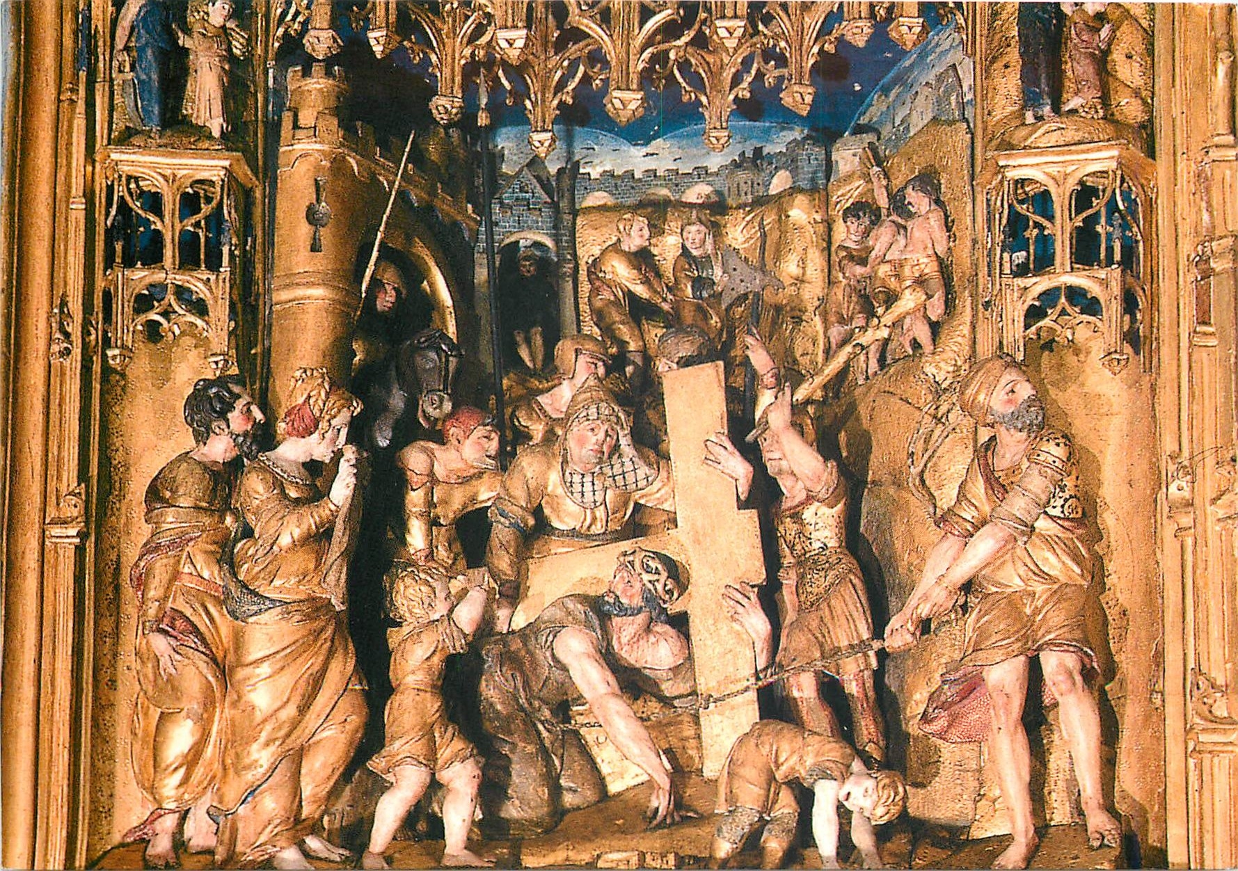 CPM Abbaye de Baume les Messieurs XIe XIVe siecle Le retable retaure de l'Eglise Abbatiale 