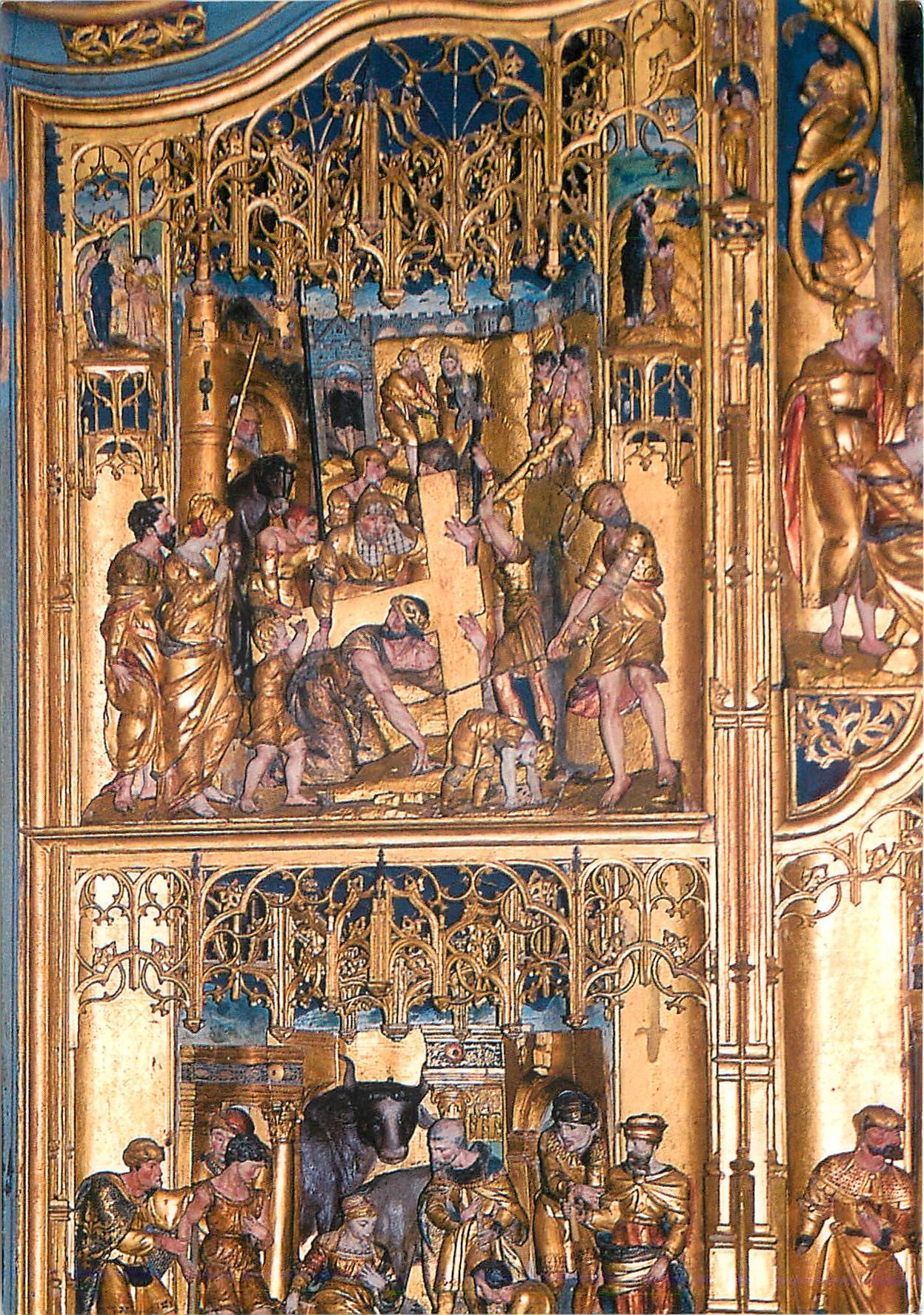 CPM Abbaye de Baume les Messieurs XIe XIVe siecle Le retable retaure de l'Eglise Abbatiale 