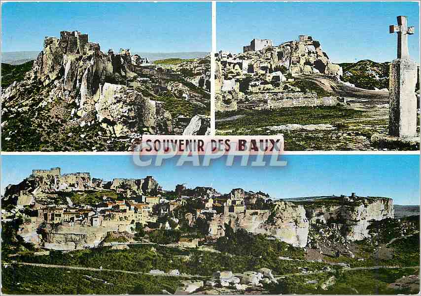 Les Baux-de-Provence — vue panoramique et monument — Souvenir des Baux, Éditions S.E.P. NICE