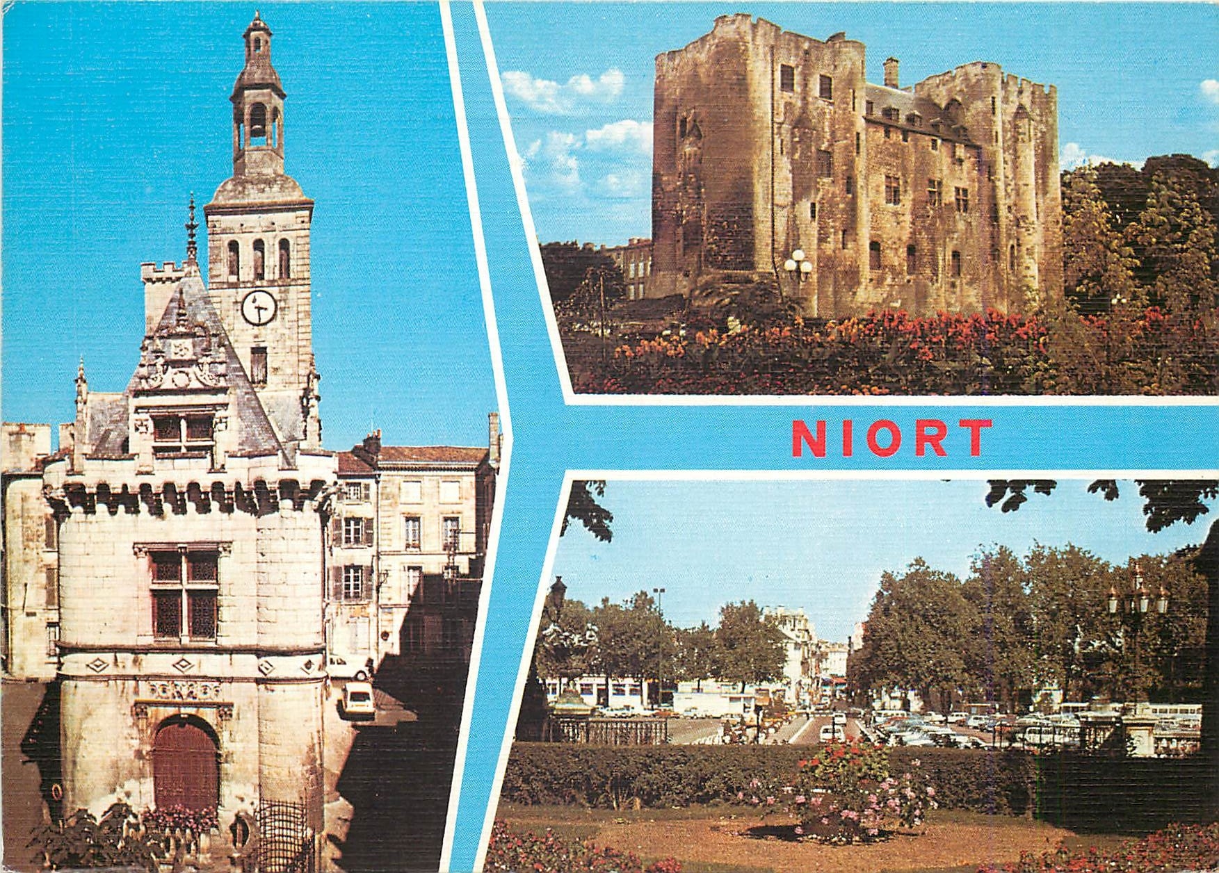 Niort — vue de la porte du Marais et du château — éditeur Niort Touristique