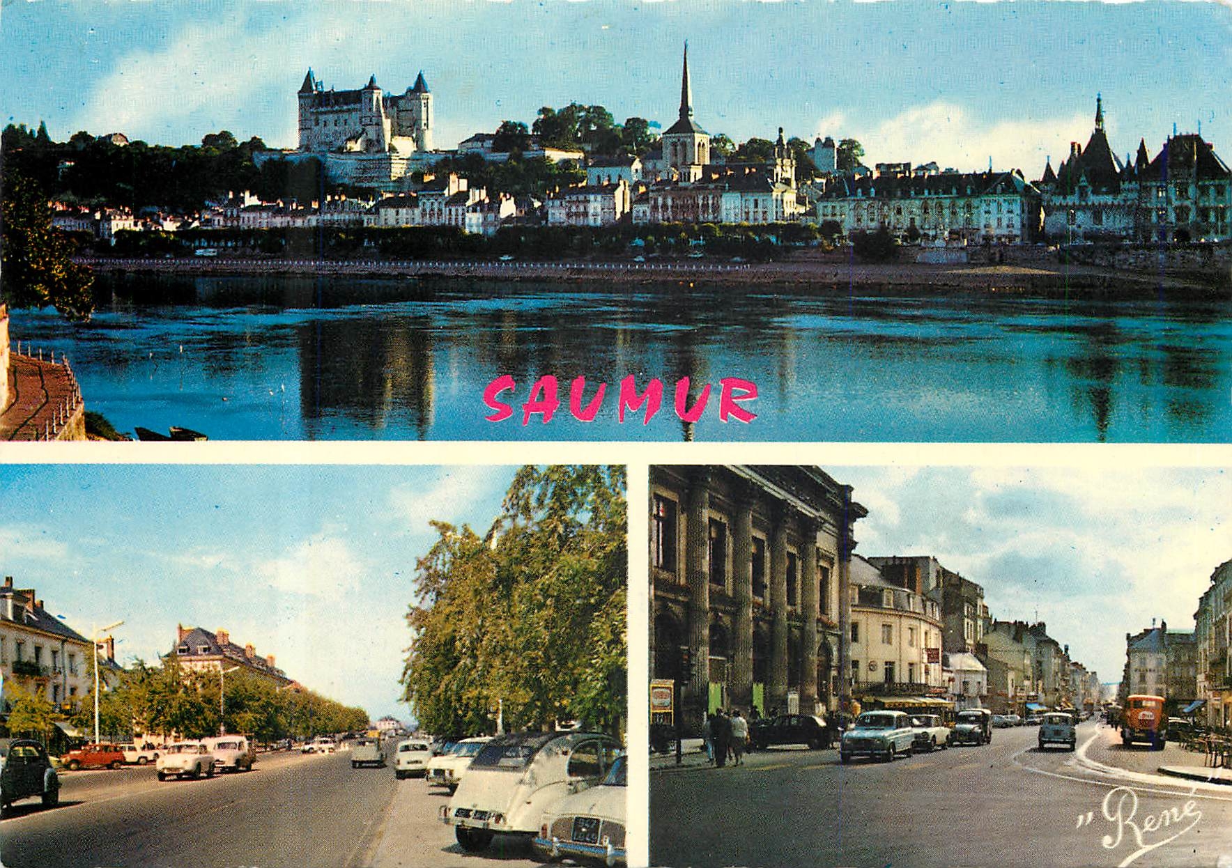 CPM Saumur Maine et Loire La Loire et le Chateau 