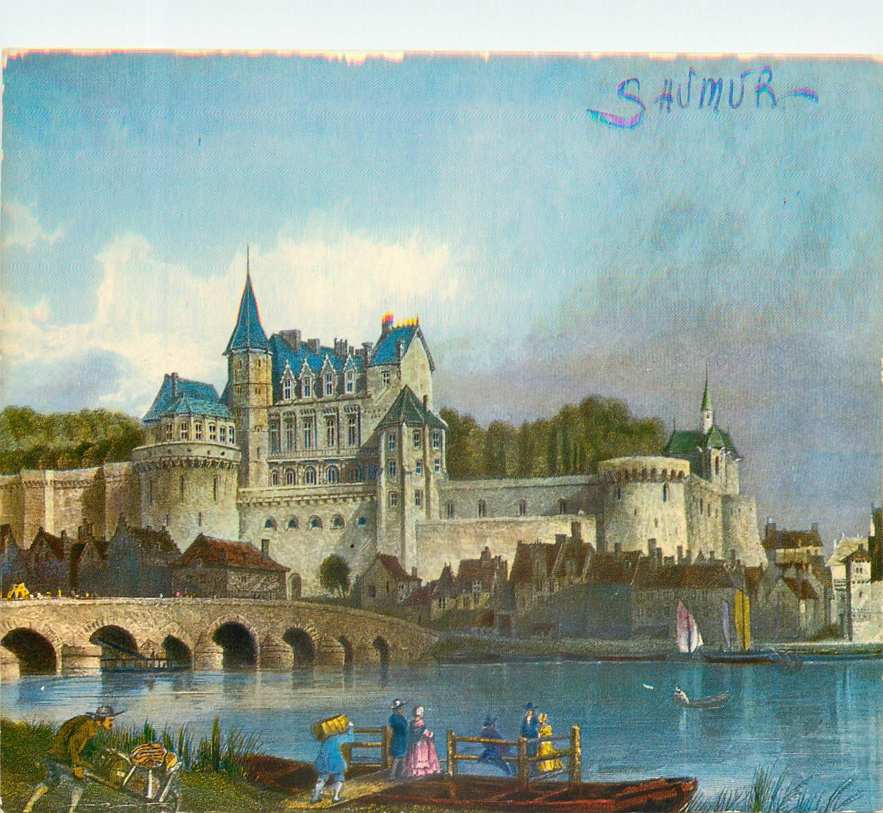 CPM Anjou et Touraine du Temps Jadis Le Chateau d'Amboise et la Loire 