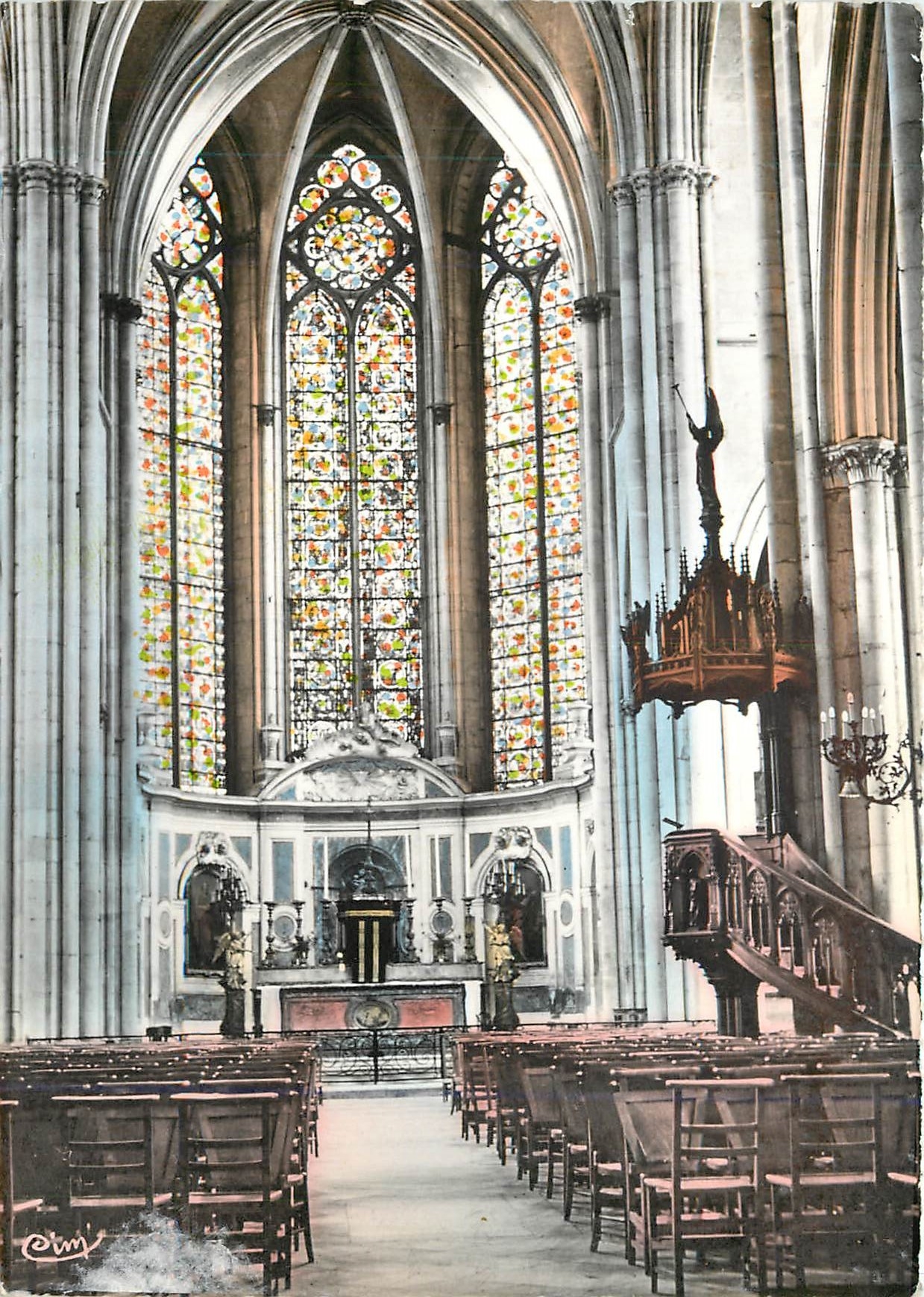 CPM Toul M et M Eglise St Gengoult Interieur 
