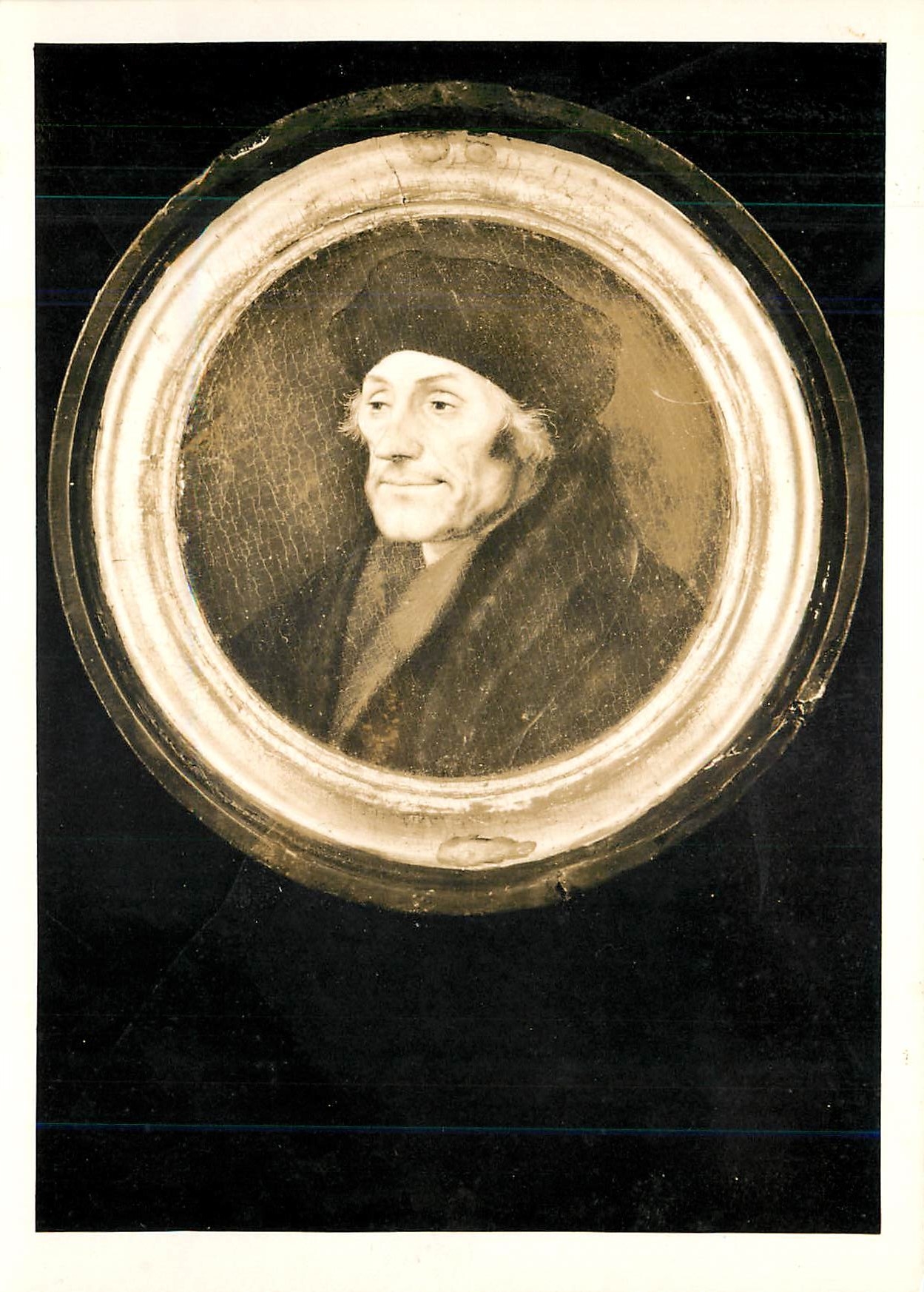 CPM Hans Holbein Bildnis des Erasmus von Rottedam im Rund 