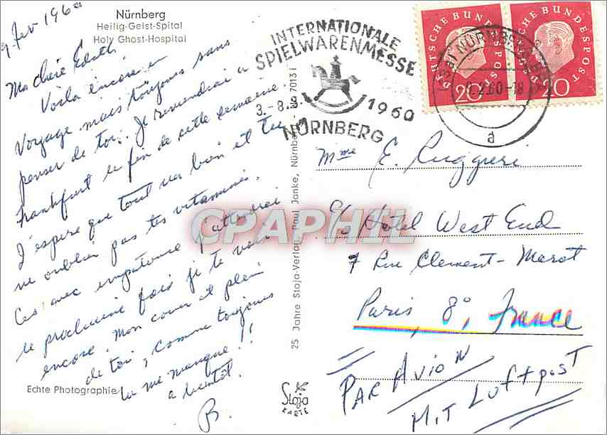 CPM Nurnberg Heilig Geist Spital Holy Ghost Hospital  — Back