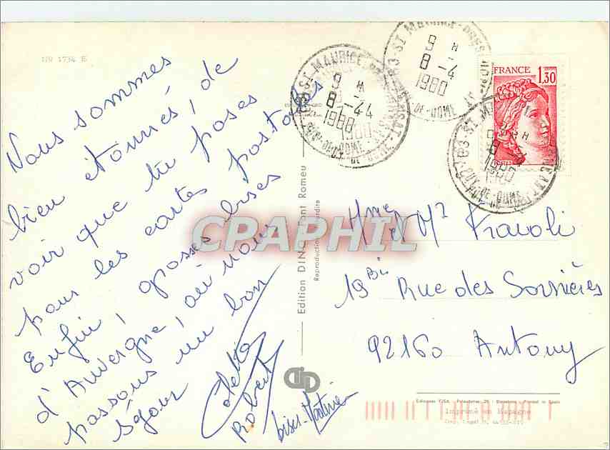CPM Je suis pop et apres je suis paf Ane Mule — Rückseite