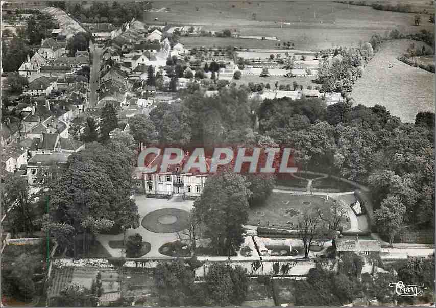 CPM Bourbonne les Bains Hte Marne Vue aerienne L'Hotel de Ville et Quartier des Capucins 