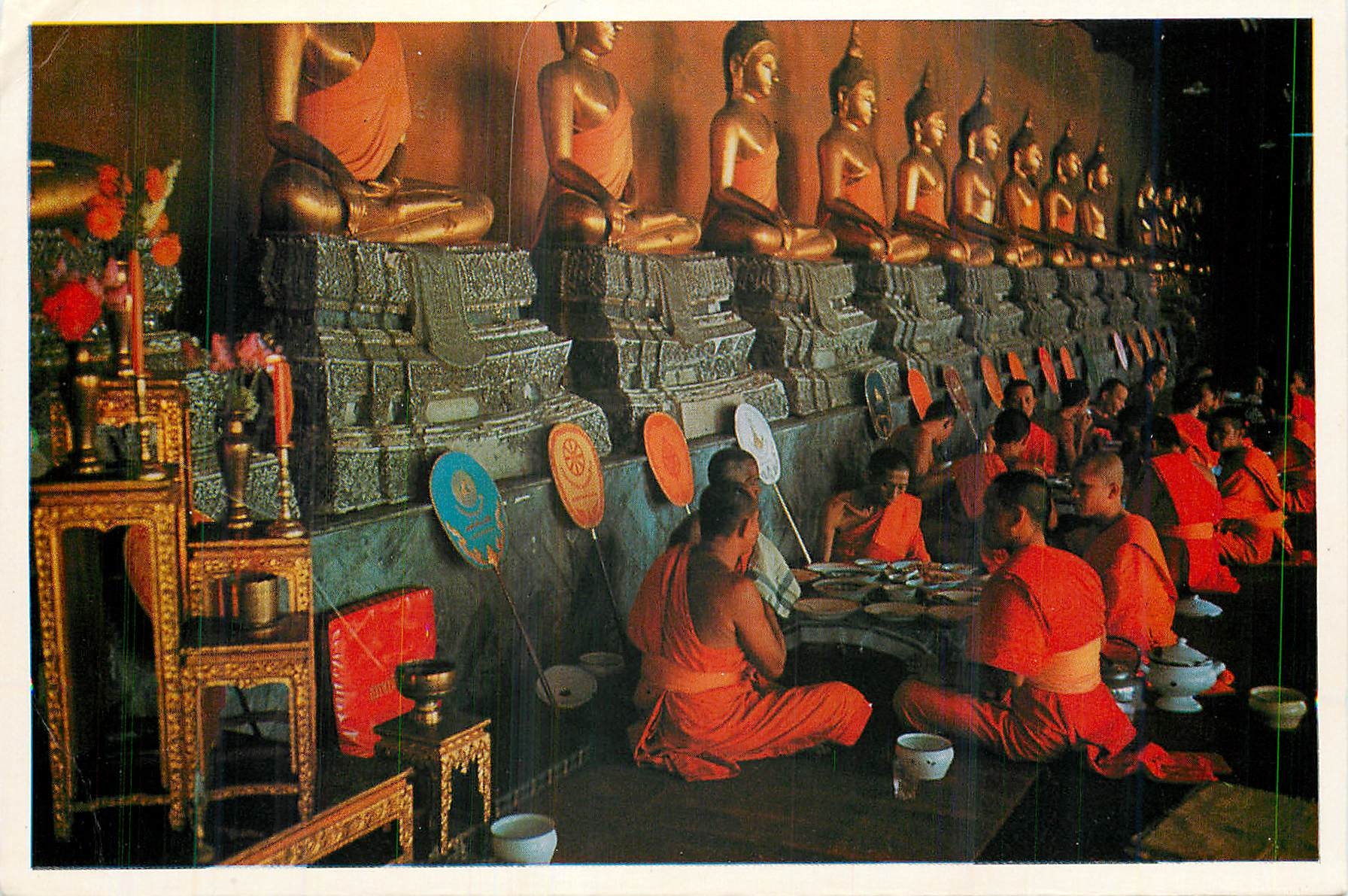 CPM Many Buddhist give the feasts to the priests in the Festive Merit 