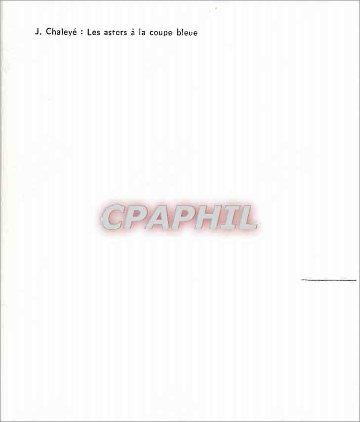 CPM J Chaleye Les Asters a la coupe bleue  — Verso