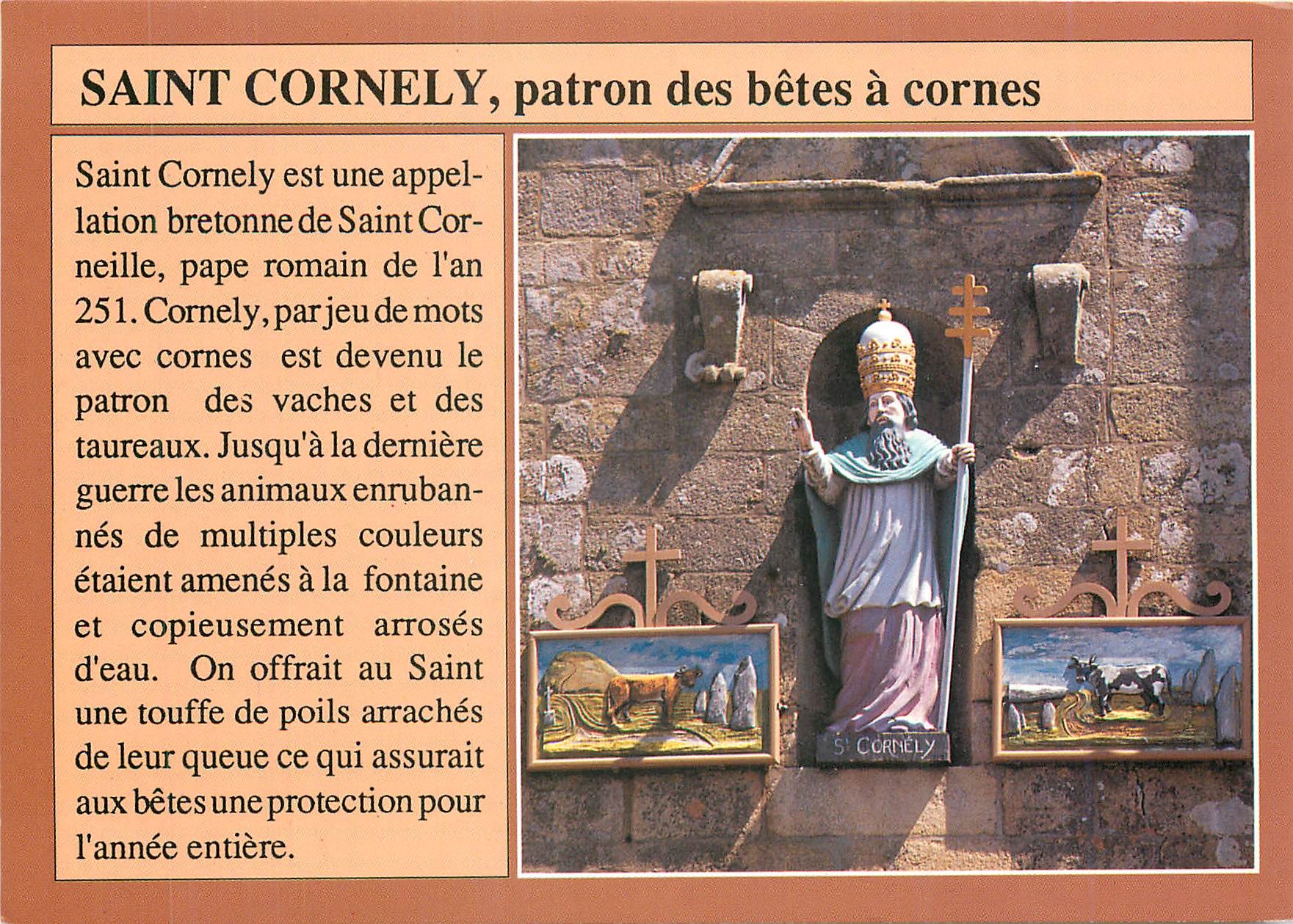CPM Saint Cornely patron des betes a cornes Carnac Morbihan Karnag 