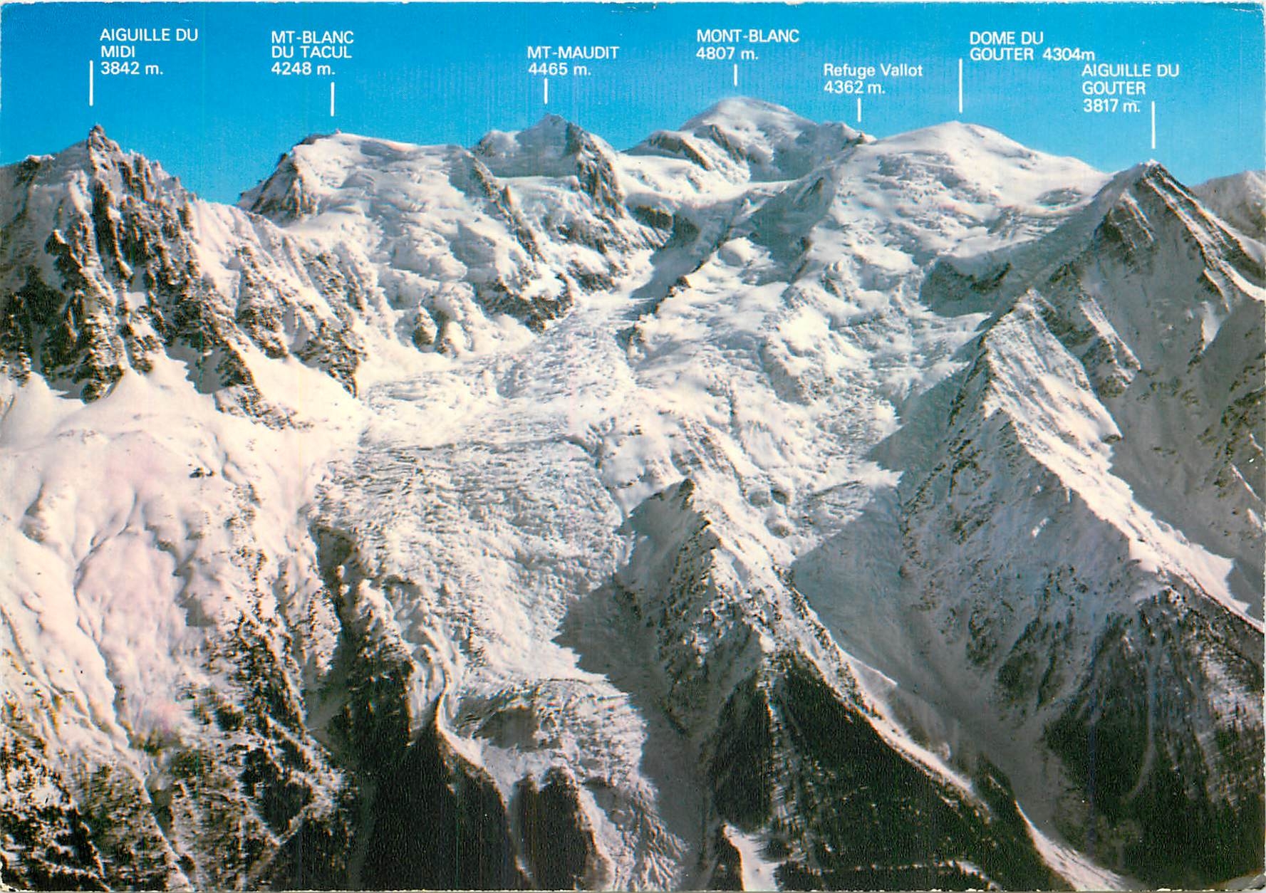 CPM Chamonix Mont Blanc Hte Savoie Vue panoramique sur le massif du Mont Blanc 