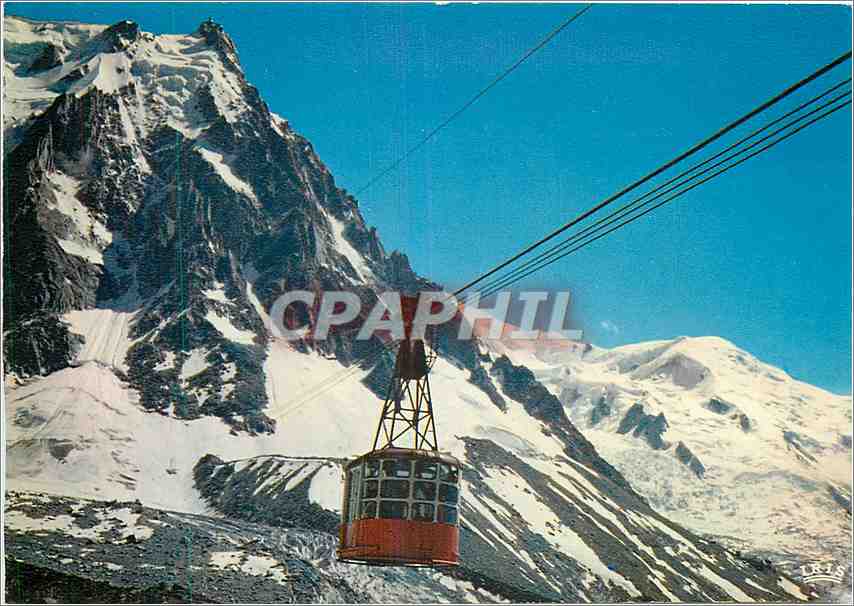 CPM Chamonix Mont Blanc Depart de la Benne du Plan de l'Aiguille vers le sommet de l'Aiguille du Mid