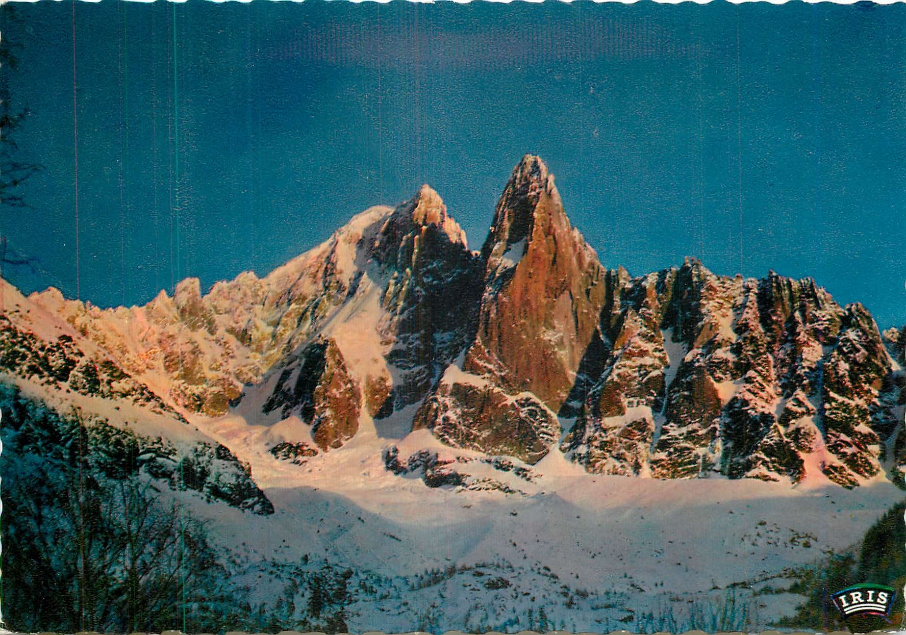 CPM Chamonix Mont Blanc Coucher de Soleil sur les Drus 