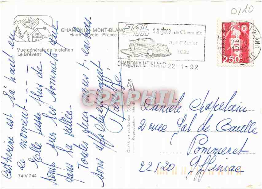 CPM Chamonix Mont Blanc  — Verso