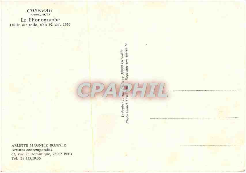 CPM Corneau Le Phonographe  — Rückseite