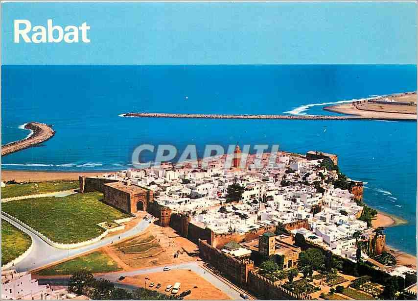 CPM Rabat Vue aerienne sur la Kasbah des Oudaias 