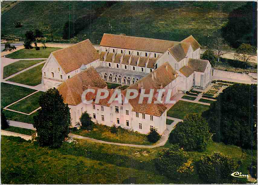CPM St Amand Montrond Cher Vue aerienne sur l'Abbaye de Noirlac 