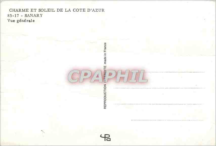 CPM Charme et Soleil de la Cote d'Azur Sanary Vue generale  — Verso
