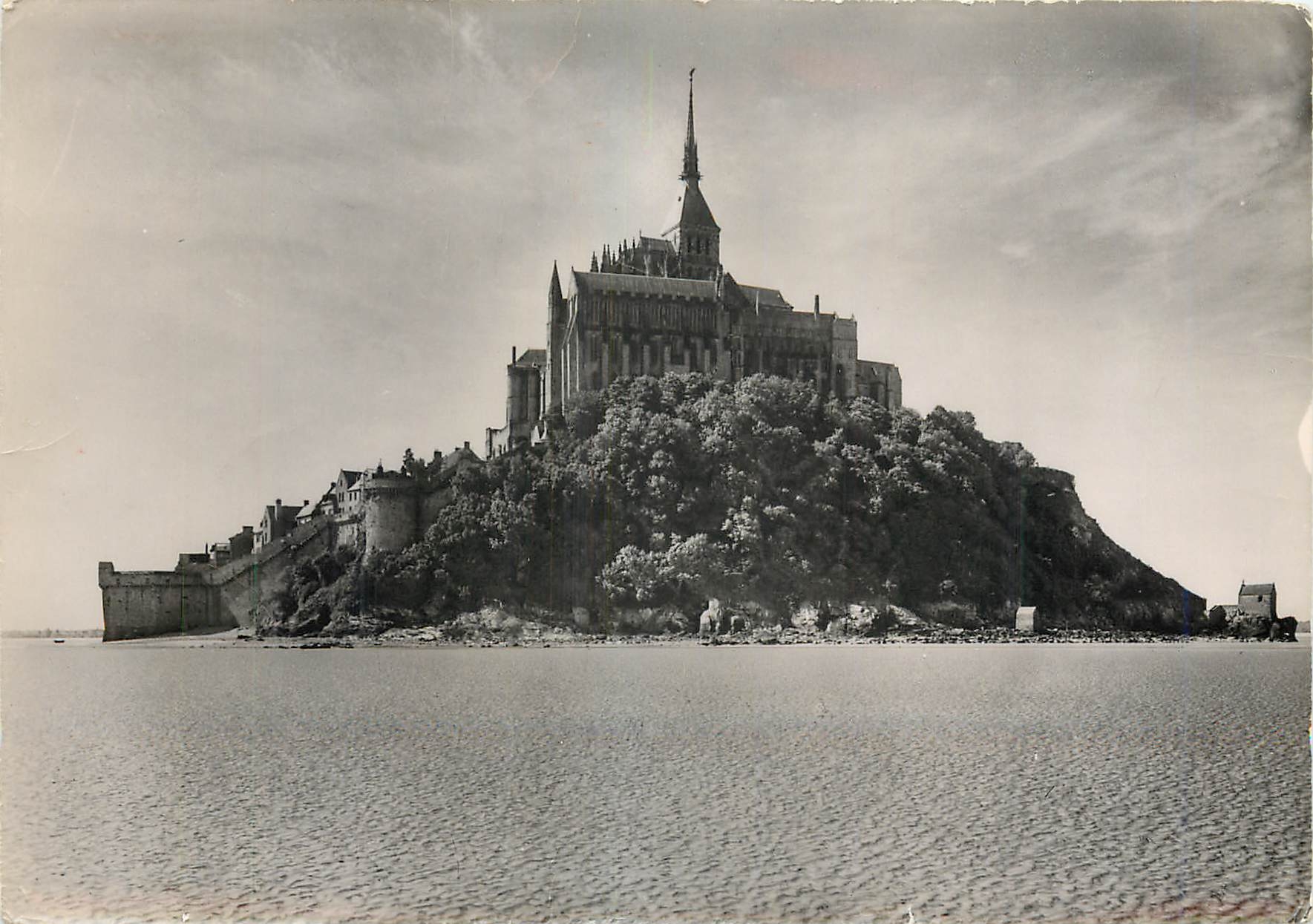 Mont Saint-Michel — Abbaye — Photo Véritable, Serv. Commercial, Av. Alexandre III, Paris