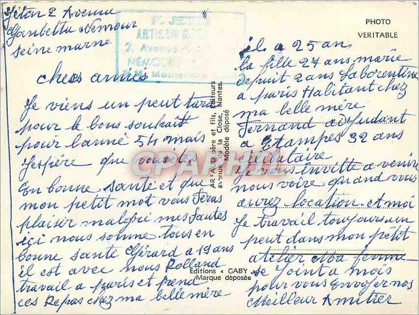 CPM Pointes du Raz et du Van Phares Tevenec — Rückseite