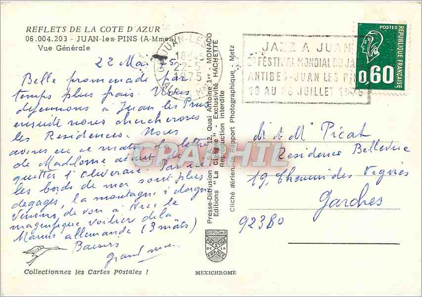 CPM Juan les Pins A Mmes Vue generale  — Rückseite