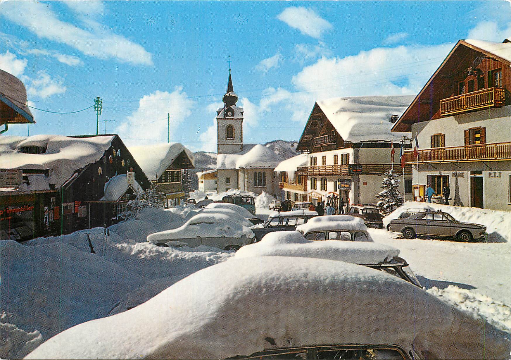 CPM Notre Dame de Bellecombe Soleil sur la Station apres une nuit de neige 