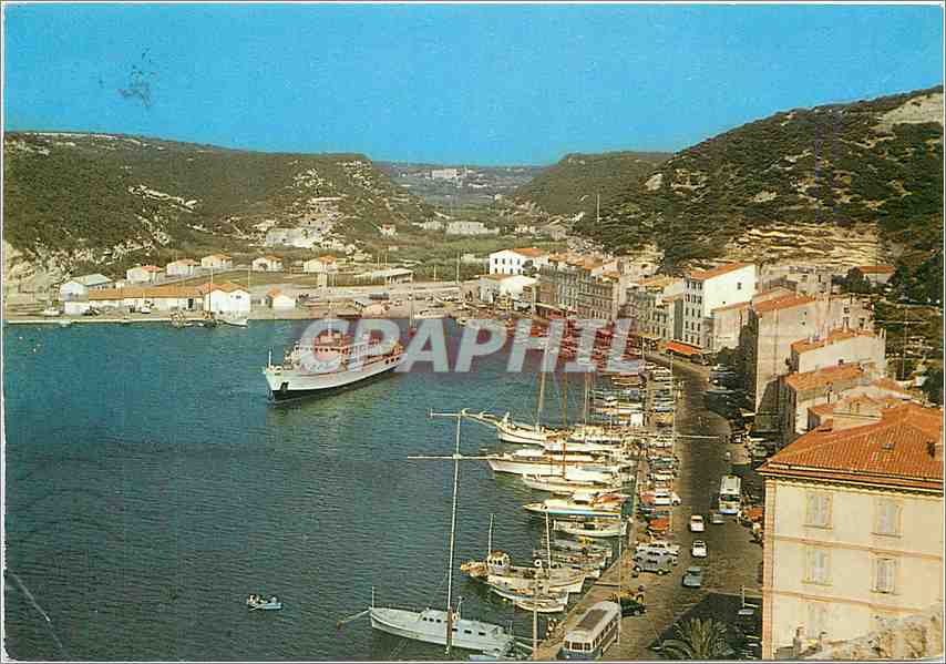 CPM Corse Ile de Beaute Bonifacio La Marine et le depart du bateau pour la Sardaigne 