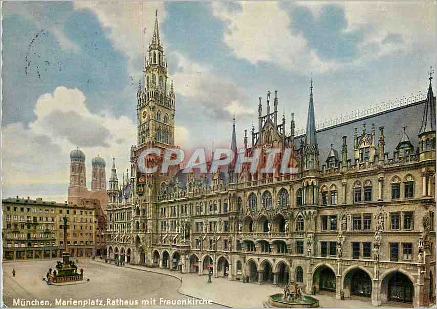 CPM Munchen Marienplatz Rathaus mit Frauenkirche 