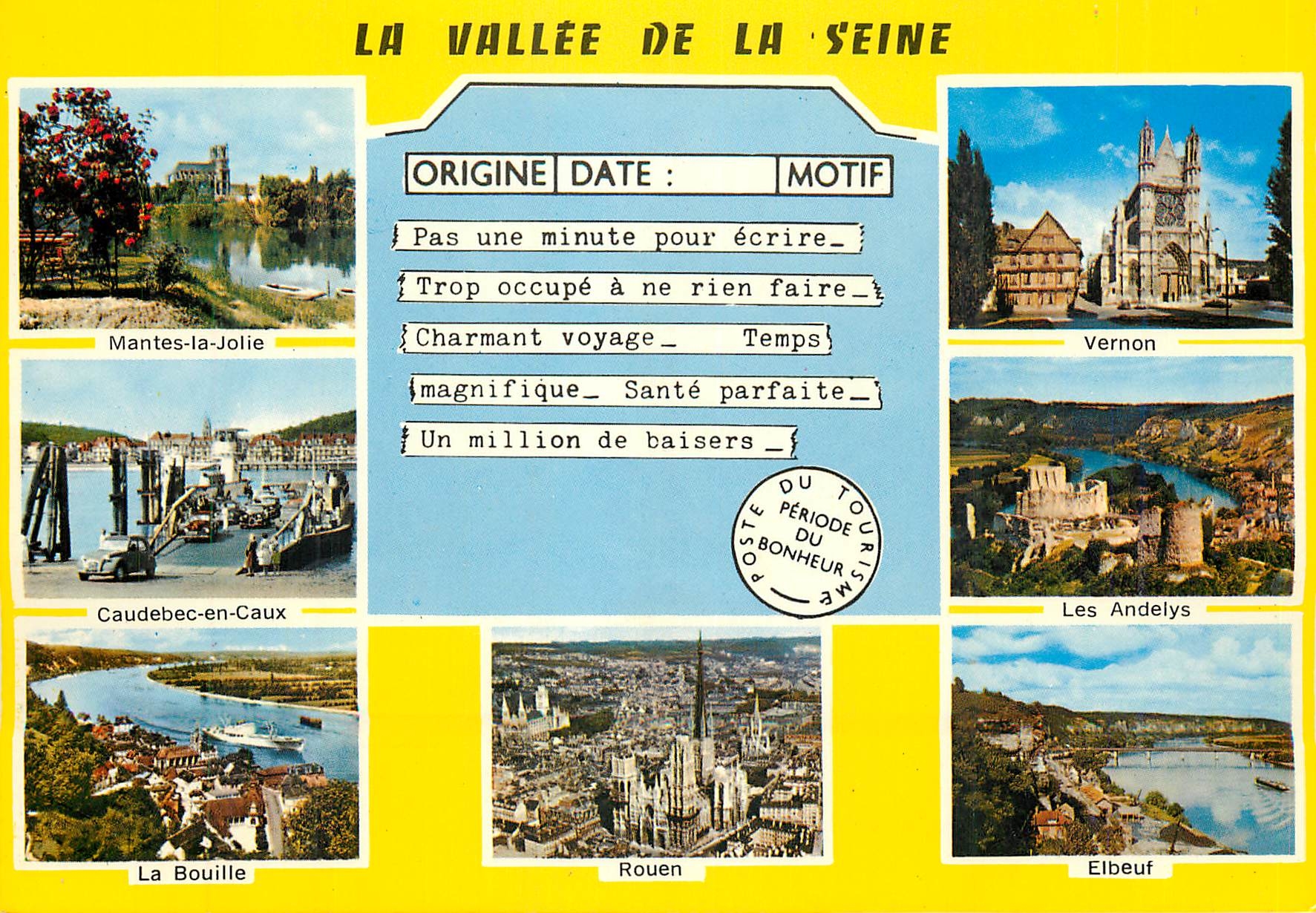CPM La Vallee de la Seine Mantes la Jolie Caudebec en Caux Les Andelys La Bouille Elbeuf Rouen