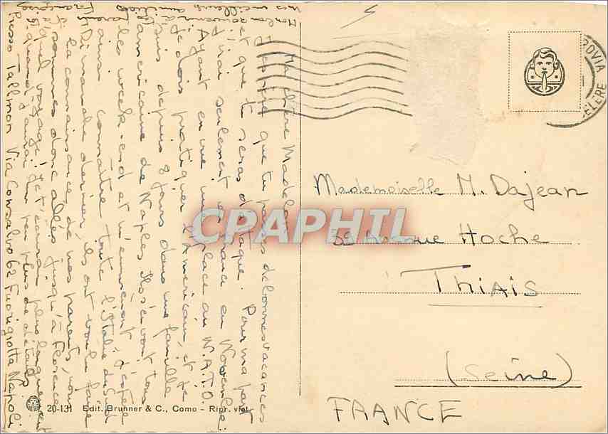 CPM Napoli Piazza Municipio e nouva Stazione Marittima  — Rückseite