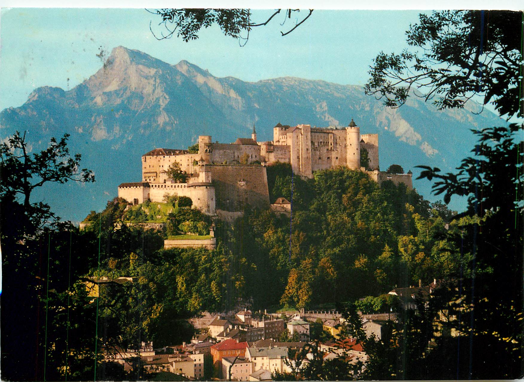 CPM Salzburg Austria Hohenzalzburg fortress towards Untersberg 