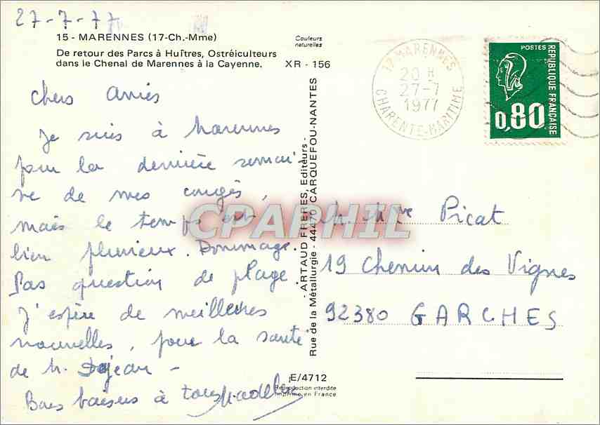 CPM Marennes Ch Mmes De retour des Parc a Huitres  — Back