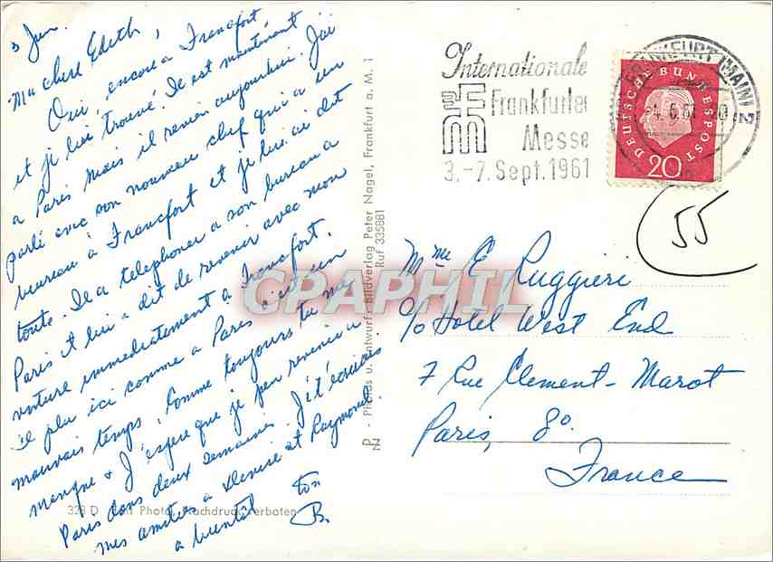 Heppelwohlbad — Frankfurt/Main-Sachsenhausen — éditeur : Internationale Frankfurter Messe — Rückseite