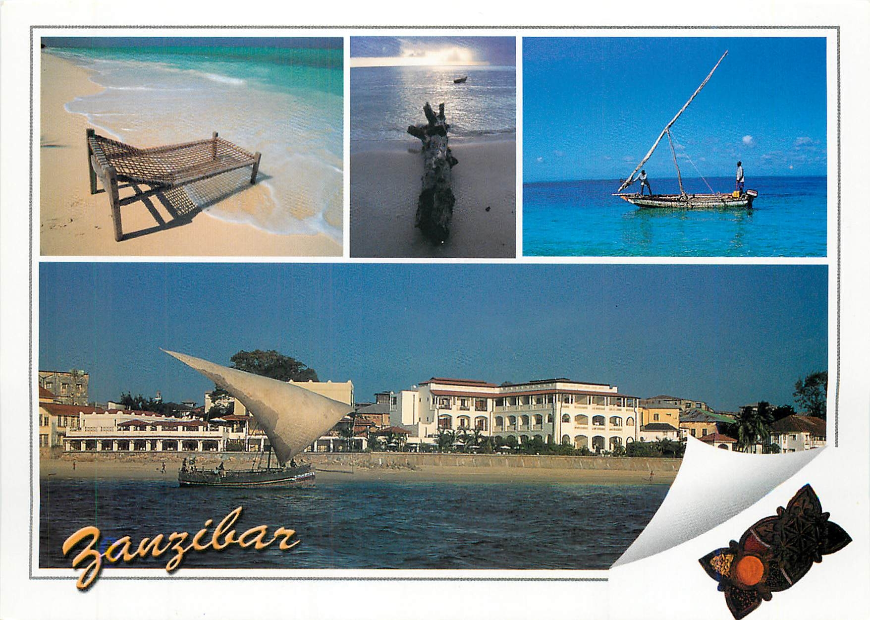Zanzibar — plage, bateau traditionnel, hôtel — Photographies © Javed Jafferji, série SM23
