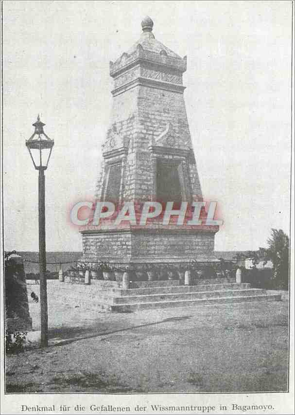 CPM Denkmal fur die Gefallenen der Wissmanntruppe in Bagamoyo 