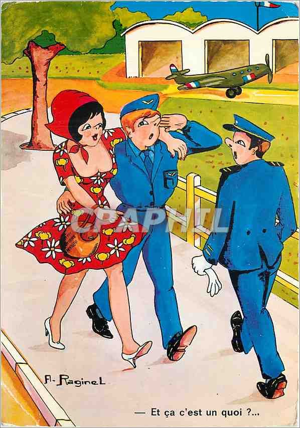 CPM Humoristiques Militaires Avion Militaria