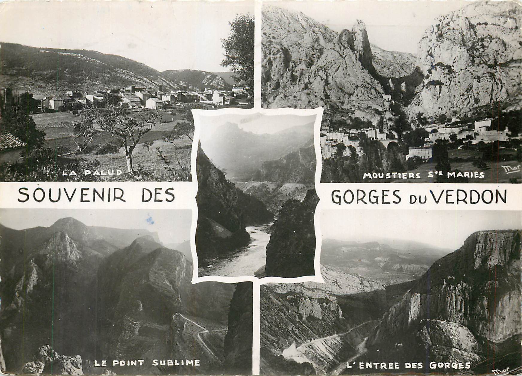 CPM Souvenir des Gorges du Verdon La Palud Moustiers Stes Maries La point sublime L'entree des gorge
