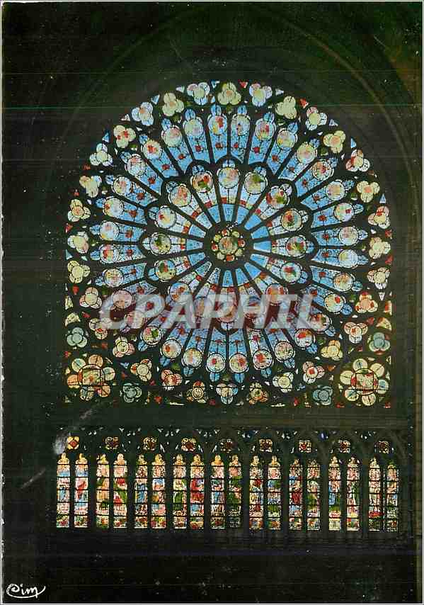 CPM Paris La Grande Rosace Nord de Notre Dame 
