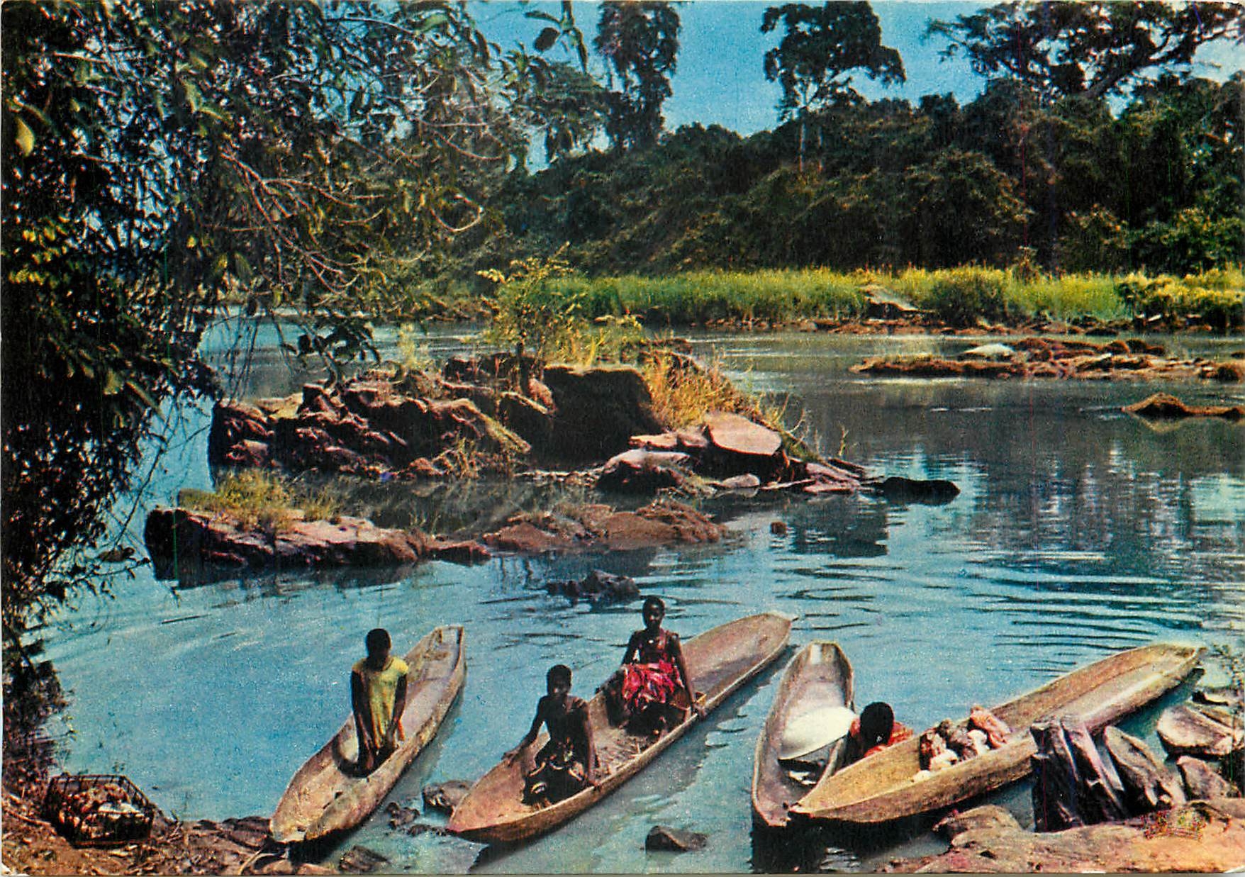 CPM Afrique en Couleurs Retour des Lavandieres 