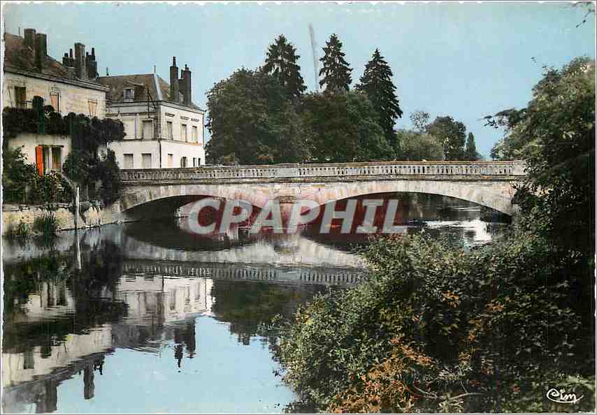 Pont sur le Loir à Montoire-sur-Loir — Photographie Véritable — Éditeur : Comlier Imp. Montoire