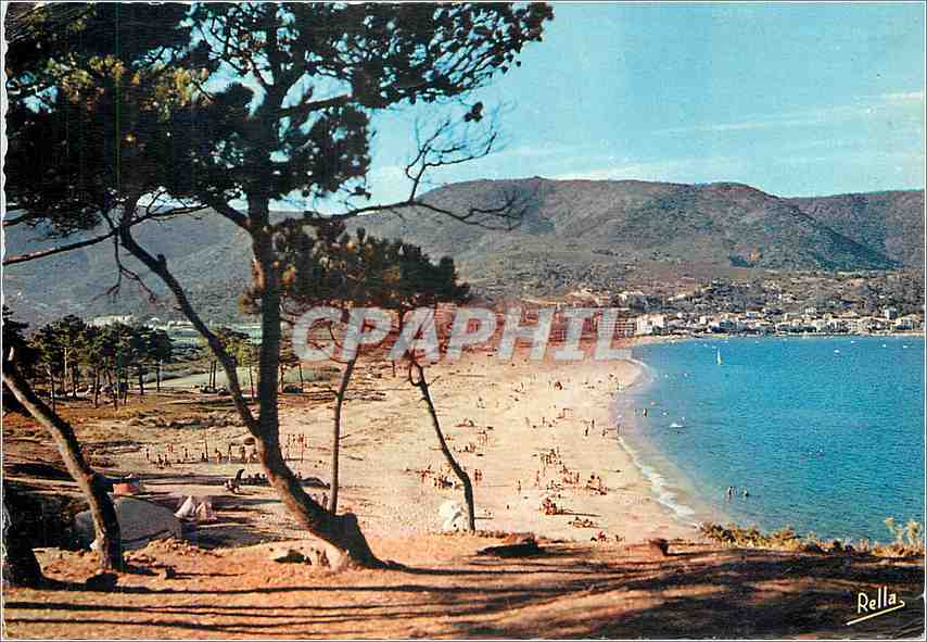 CPM La Cote des Maures Le Lavandou Var La Plage et la Ville vue du Gouron 