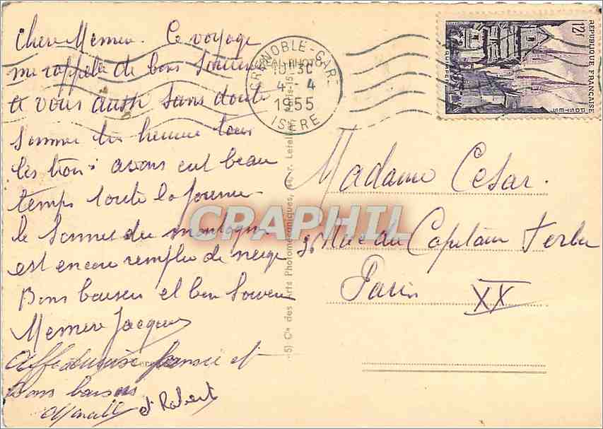 CPM La Vernaison au fond des Grands Goulets  — Rückseite