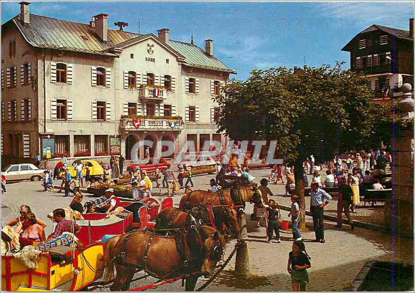 Megève — Le départ des traîneaux — Cliché LAMBERT