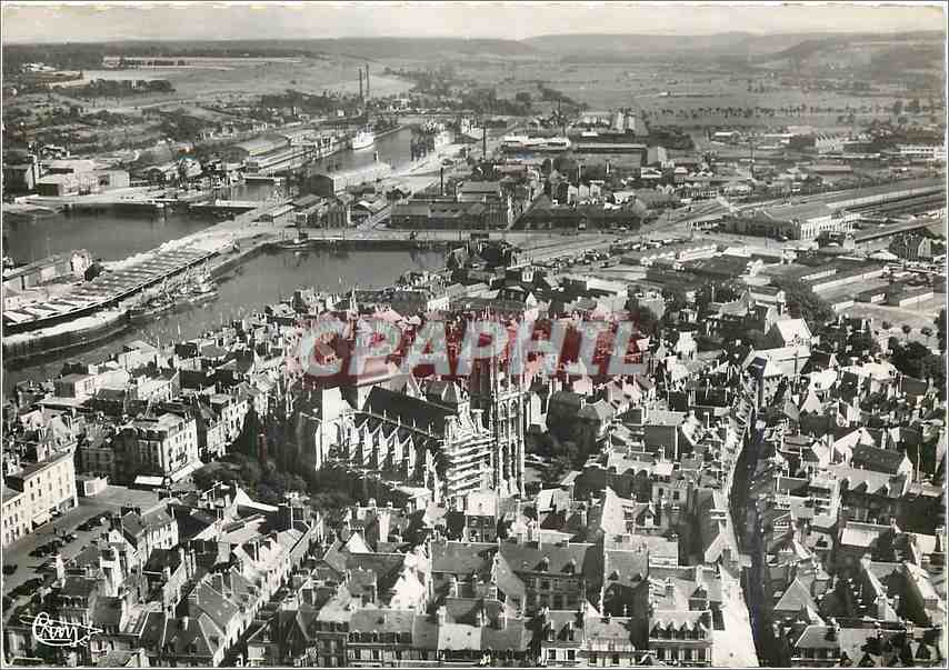 CPM Dieppe S Inf Vue aerienne L'Eglise St Jacques 