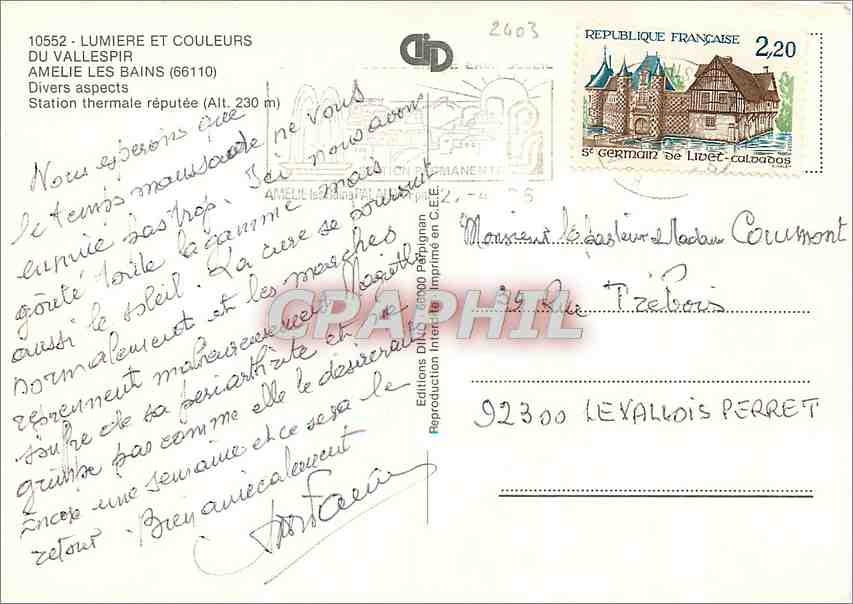 CPM Amelie les Bains Divers aspects Station thermale repute  — Rückseite