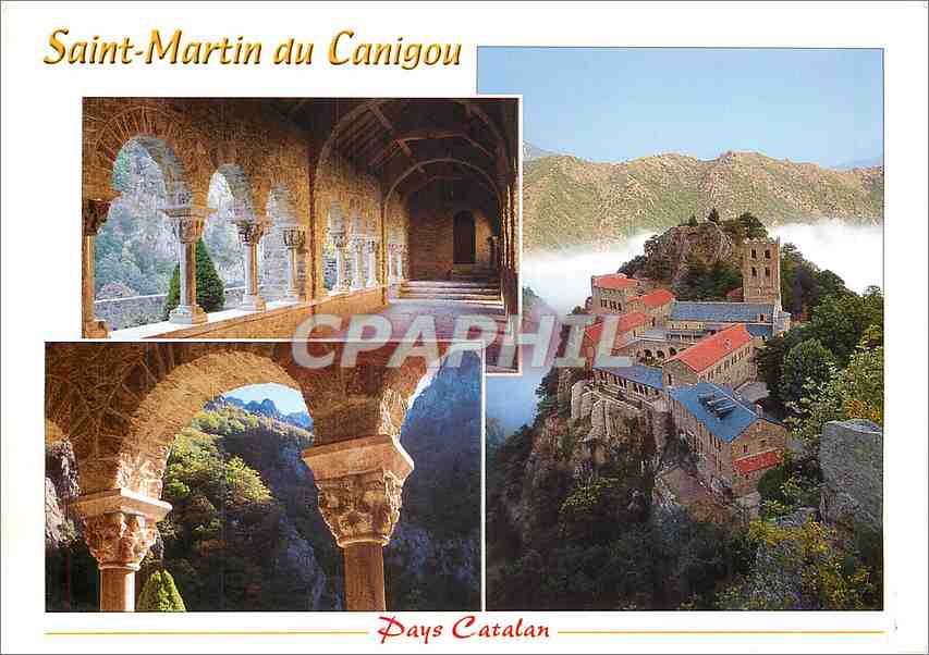 CPM Saint Martin du Canigou PO Le cloitre vue generale de l'abbaye romane 